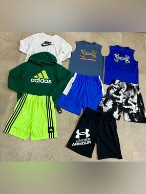 Boys NIKE/UNDER ARMOUR/ADIDAS Shorts..Tank Tops..Sweatshirt & Shirt Lot, sz M